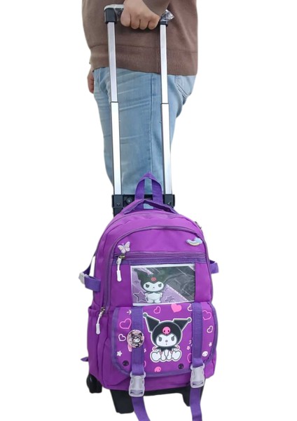 2 Kademeli Çekçekli, Tekerlekli Portatif Karakter Desenli Ilk Okul Sırt Çantası fiyatları