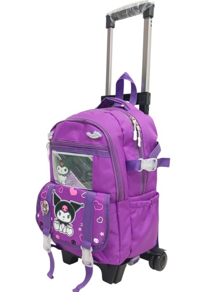2 Kademeli Çekçekli, Tekerlekli Portatif Karakter Desenli Ilk Okul Sırt Çantası modelleri