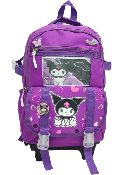 2 Kademeli Çekçekli, Tekerlekli Portatif Karakter Desenli Ilk Okul Sırt Çantası fırsatları