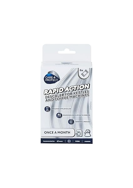 Care + Protect Kahve Makinesi ve Su Isıtıcıları Temizleyici, Kireç Çözücü, Üniversal, Kireci Çözer