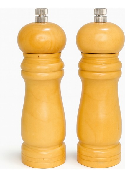 Ahşap Tuzluk Biberlik Değirmen Seti – 16 cm (2’li)