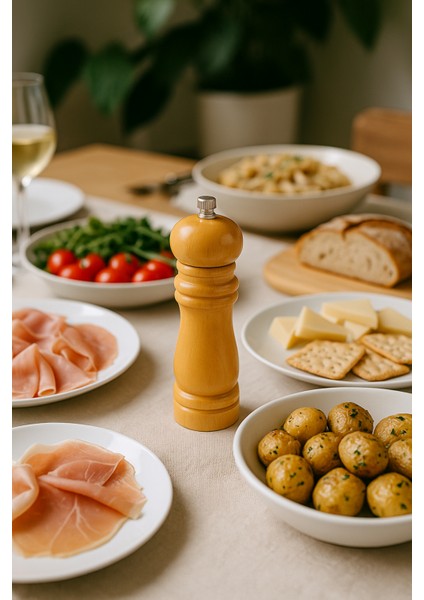 Ahşap Tuzluk Biberlik Değirmen Seti – 16 cm (2’li) modelleri