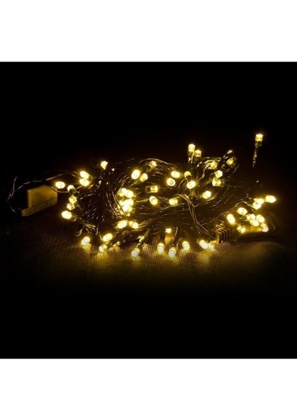 10MT Sarı LED Fişli Ağaç Dekoratif Yılbaşı Parti Aydınlatma Lambası