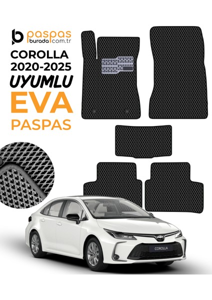 Corolla 2020-2025 Arası Modellerle Uyumlu Hücreli Premium Eva Paspas Seti