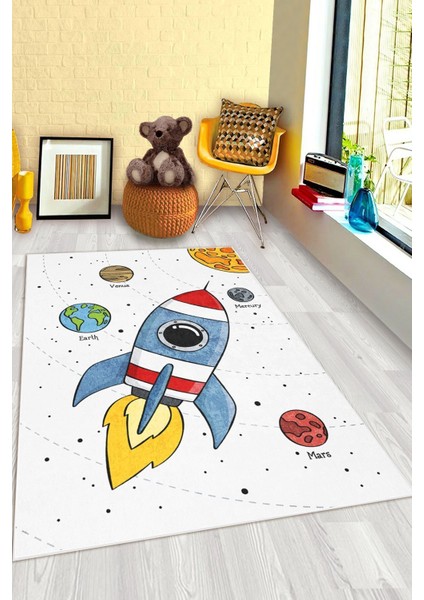 Gezegenli Eğitici Çocuk Halısı