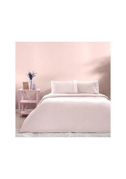 Taç Pamuk Rf Nevresim Takımı Pudra Çift Kişilik