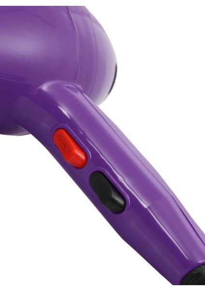 3400 Watt Profesyonel Saç Kurutma Makinesi Fön Makinesi Ac Motor MS-9001 Mor + 2 Adet Başlık