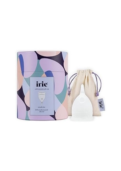 Irie Adet Kabı Regl Kabı Menstrüel Kap Menstrual Cup Alman Medikal Silikon (Transparan, Small)