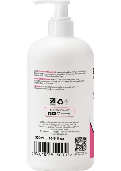 Essentials Koku Giderici ve Bakım Için Tutti Frutti Köpek Şampuanı 500 ml modelleri