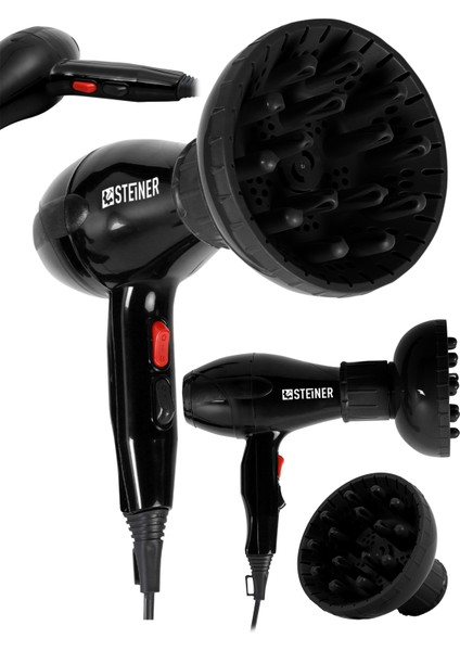3800 Watt Professional Saç Kurutma Makinesi Ac Motor Fön Makinesi + Difüzör + 2 Adet Başlık