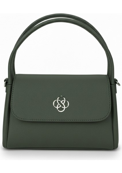 Mini Kadın Çantası | Yonca Metal Detaylı Kapaklı Model | El, Omuz ve Çapraz Askılı Çok Fonksiyonlu fiyatları