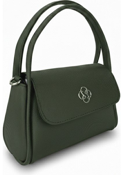 Mini Kadın Çantası | Yonca Metal Detaylı Kapaklı Model | El, Omuz ve Çapraz Askılı Çok Fonksiyonlu fırsatları