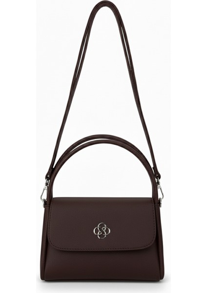 Mini Kadın Çantası | Yonca Metal Detaylı Kapaklı Model | El, Omuz ve Çapraz Askılı Çok Fonksiyonlu modelleri