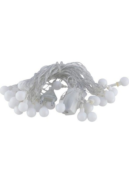 10MT Beyaz 100 LED Fişli Noel Parti Yılbaşı Ağaç Dekoratif Aydınlatma Lambası