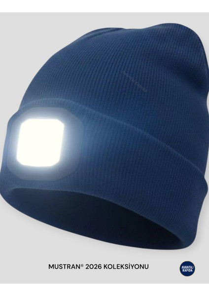 Şarjlı USB Led Bere Seti +Tactical Eldiveni Motorcu Koşucu Usta Kafa Bandı Hediyeli Type-C modelleri