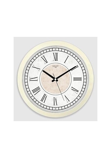 Serisi Roma Rakamlı Kadranlı Duvar Saati 35 cm Bej