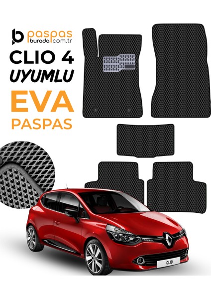 Clio 4 Uyumlu Hücreli Premium Eva Paspas Seti
