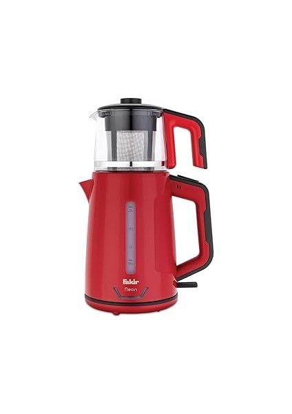 Neon Çay Makinesi Kırmızı Siyah