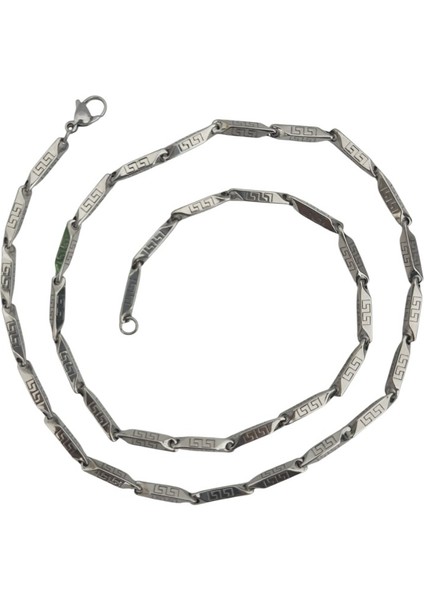 Çelik Kolye Titanyum Melon Motifli Model 3 mm 55 cm Gümüş (Silver) fiyatları