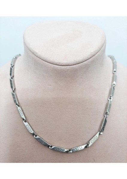 Çelik Kolye Titanyum Melon Motifli Model 3 mm 55 cm Gümüş (Silver) fırsatları