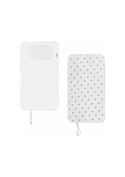 Baby'ness Çanta Boy Bebek Alt Açma Pedi, Sıvı Geçirmez, Leke Tutmaz, Puantiyeli, Gri, 40X70CM