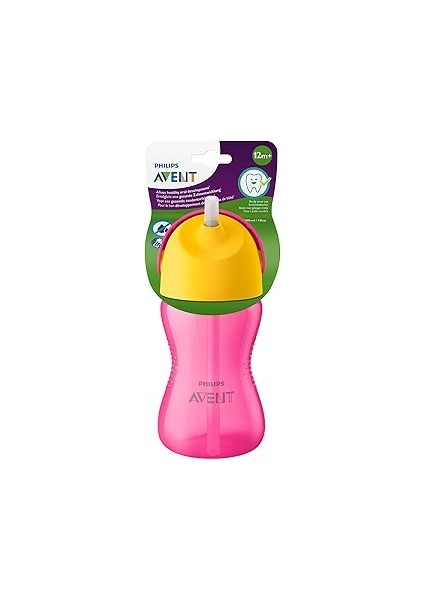 Avent SCF798/02 Desenli Pipetli Bardak (300 Ml, Pembe)