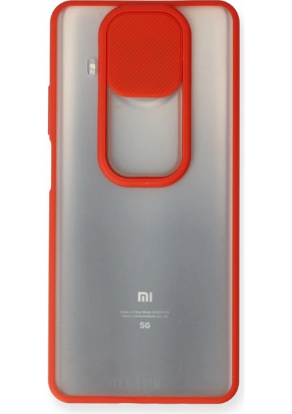 10T Kılıf Palm Buzlu Kamera Sürgülü Silikon - Kırmızı