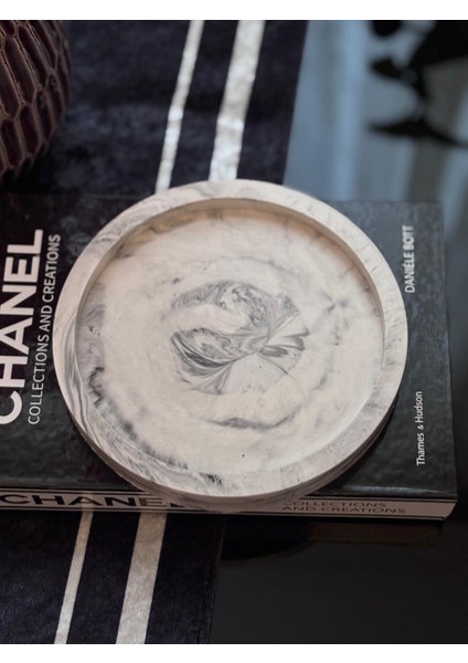 Dekoratif Yuvarlak Tabak, Altlık, Sunum Tepsisi & Organizer Marble Desen fiyatları