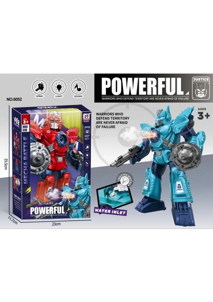 DF-605 Işıklı Müzikli Buhar Atan Robot -Vrd