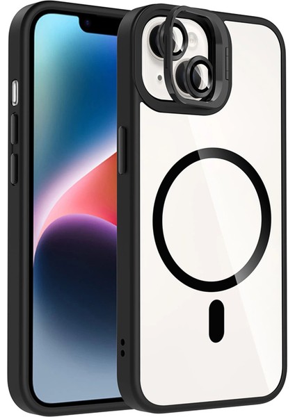 Joko Iphone 13 Remim Lensli Standlı Kapak - Siyah