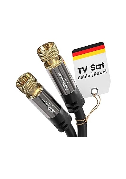 Kabeldirekt – Sat/anten Kabluso, Koaksiyel Kablolar – 15M – Metal F Konnektörlü 4K Tv Uydu Kablosu