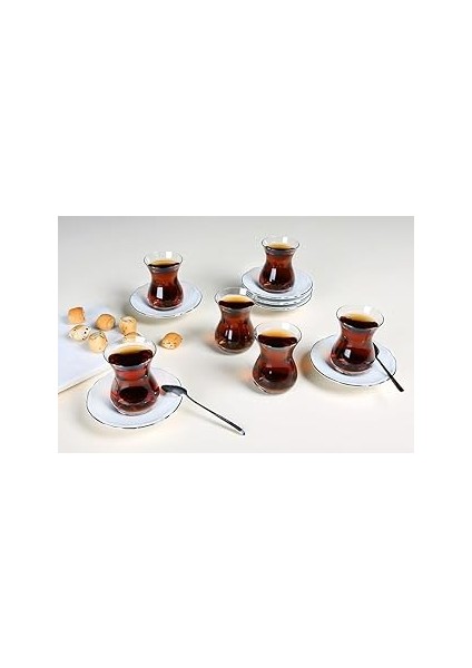 Porland Maria Platin 12 Parça 6 Kişilik Çay Takımı