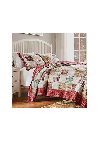 Greenland OXFORD%100 Pamuk Yorgan Seti, 2 Parça Ikiz/xl, Kırmızı