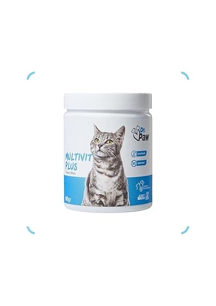 Multivit Plus/günlük Vitamin Ihtiyacı Için Kedi Tableti (60 Adet/90 Gr)