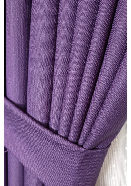 Keten Fon Perde, Mor, Pano Fon, Sık Pile, Kuşaklı, Düz Renk, Tek Kanat modelleri