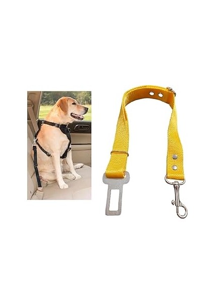 Tarix Köpek,kedi Araç Emniyet Kemeri Tasması (Sari)