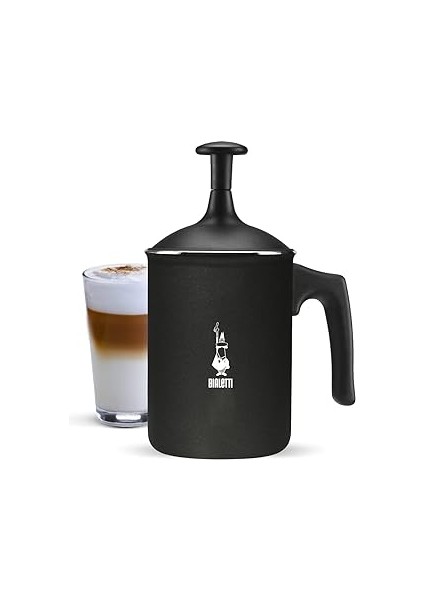 Tutto Crema Süt Köpürtücü 3 Fincan, Çift Süzgeçli, Sağlam Süt Köpüğü Için, 0,5 L, Siyah