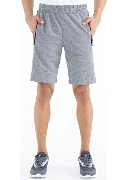 Clive Gri Melanj Standart Kalıp Erkek Şort - 81249