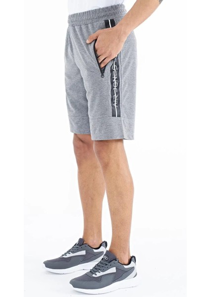 Clive Gri Melanj Standart Kalıp Erkek Şort - 81249
