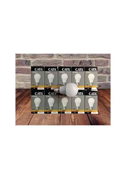 Cata CT-4277B LED Ampul, 9 W, 730 Lm, Beyaz Işık 10 Lu Paket