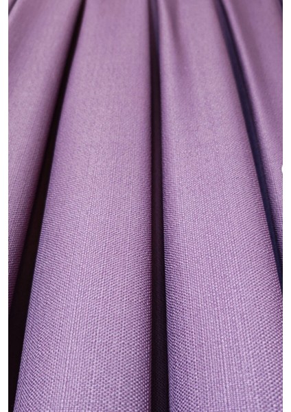 Keten Fon Perde, Mor, Pano Fon, Sık Pile, Kuşaklı, Düz Renk, Tek Kanat fırsatları