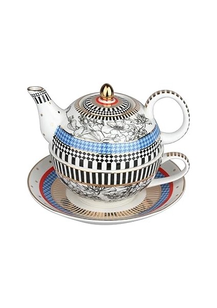 Lucky Maggey Bone Tek Kişilik Demlik & Fincan Seti