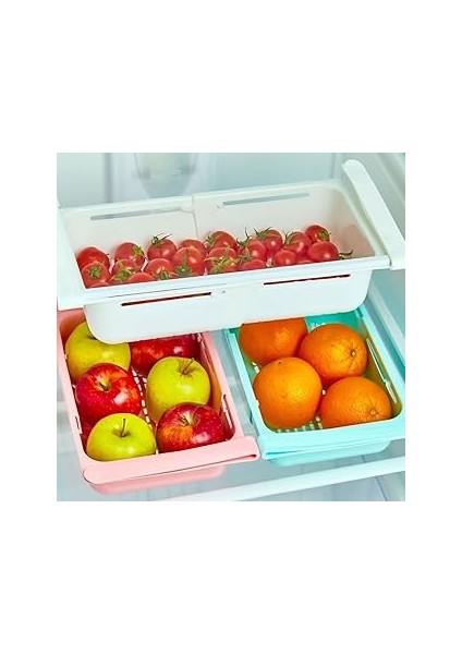 Ayarlanabilir Buzdolabı Düzenleyici Raf, Genişleyebilen Plastik Organizer, 1 Adet