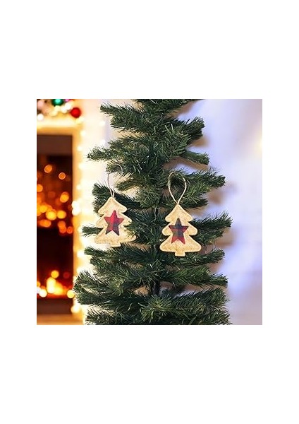 Asmali Jüt Yilbaşi Ağaç Süs 10CM 2 Adet