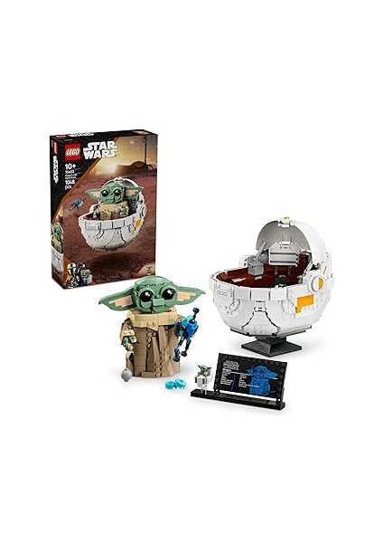 Star Wars: The Mandalorian Uçan Bebek Arabalı Grogu 75403-10 Yaş ve Üzeri Kız ve Erkek Çocukla