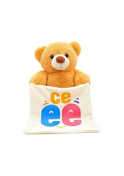 Ce‑ee Ayıcık – 40 cm Interaktif Sesli Peluş Oyuncak | Yumuşak & Dayanıklı, Kolay Temizlenebilir