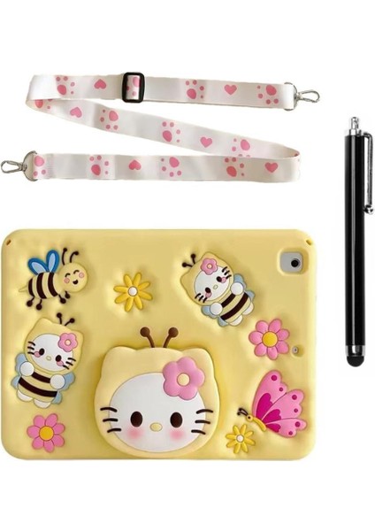 Honor Pad X8 Pro 11.5 Inç Uyumlu Cute Dolls Askılı Standlı Tablet Kılıfı+Tablet Kalemi