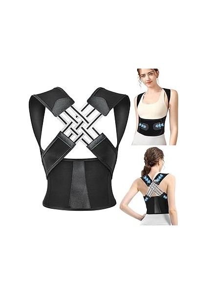Kadın ve Erkek Için Kamburluk Önleyici Dik Duruş Korsesi, Omuz, Bel ve Sırt Desteği Korsesi Sıkılaş