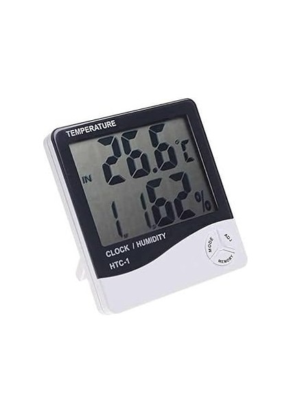 Dijital Sıcaklık Nem Ölçer Alarmlı Masa Saati ve Isı Termometre