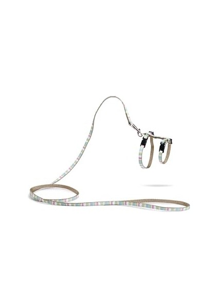 Beeztees Yavru Kedi Göğüs Tasması ve Gezdirme Kayışı, 120CM, Yeşil, 15-33CM